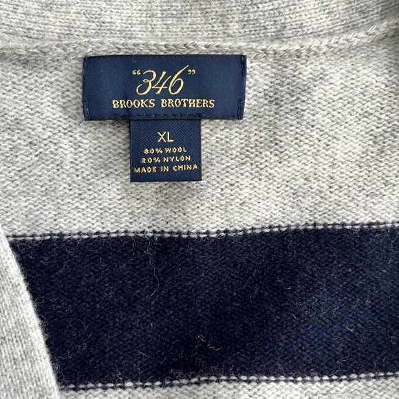 NWOT - Brooks Brothers Men’s Wool Blended Cardigan- Size XL - Picture 4 of 6